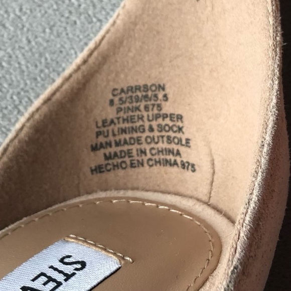 Steve Madden ~ Carrson ~ Block Heel Sandal ~ Ladies Size 8.5 ~ Blush Pink Suede - Picture 9 of 15